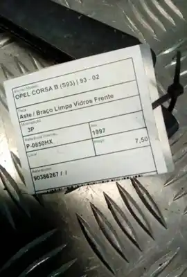İkinci el araba yedek parçası sag ön silecek kolu için opel corsa b (s93) 1.7 d (f08 f68 m68) oem iam referansları 90386267  