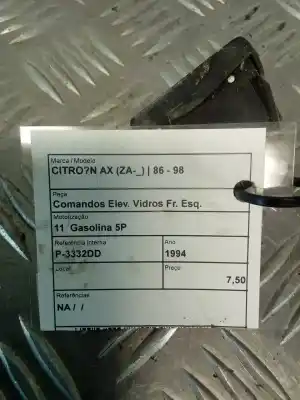 Автозапчасти б/у выключатель левого переднего окна за citroen ax (za-_) 10 ссылки oem iam   