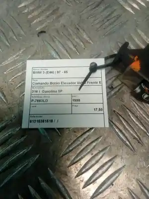 Second-hand car spare part left front power window switch for bmw 3 (e46) 316 i oem iam references 61318381518  