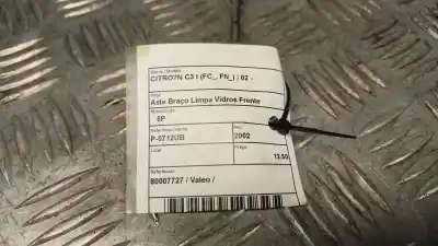 Автозапчастина б/у передній правий річок склоочисника для citroen c3 i (fc_, fn_) 1.4 16v hdi посилання на oem iam 80007727  