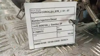 Second-hand car spare part injection pump for toyota corolla (_e12_) 1.4 d (nde120_) oem iam references 0445010105  