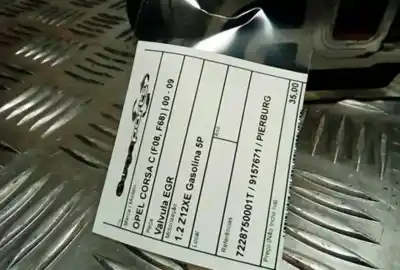 Pezzo di ricambio per auto di seconda mano valvola egr per opel corsa c (x01) 1.2/1.0 gasolina riferimenti oem iam 7228750001t  