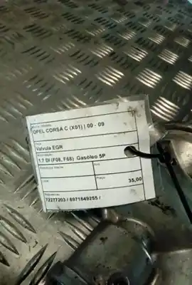 İkinci el araba yedek parçası egr valfi için opel corsa c (x01) 1.7 di (f08 f68) oem iam referansları 72277203   İkinci el araba yedek parçası egr valfi için opel corsa c (x01) 1.7 di (f08 f68) oem iam referansları 72277203