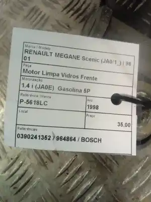 İkinci el araba yedek parçası ön silecek motoru için renault megane scenic (ja0/1_) 1.4 i (ja0e) oem iam referansları 0390241352  