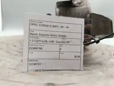 Second-hand car spare part right engine support for opel corsa d (s07) 1.3 cdti (l08 l68) oem iam references 13130741  