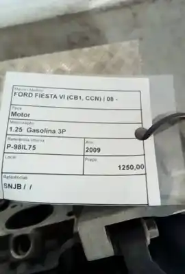 Pezzo di ricambio per auto di seconda mano motore completo per ford fiesta vi (cb1, ccn) 1.25 riferimenti oem iam snjb  