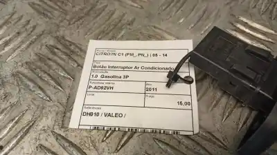 Second-hand car spare part heating / air conditioning control panel for citroen c1 (pm_, pn_) 1.0 oem iam references dh010  