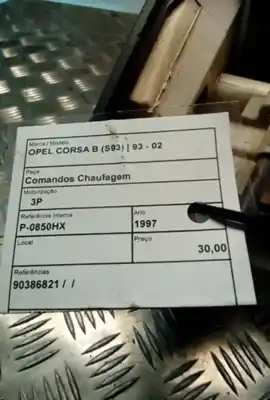 Piesă de schimb auto la mâna a doua controlul încalzire / aer conditionat pentru opel corsa b (s93) 1.7 d (f08 f68 m68) referințe oem iam 90386821  