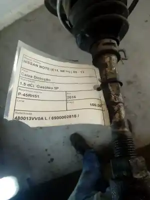 Second-hand car spare part steering box for nissan note (e11, ne11) 1.5 dci oem iam references 480013vv0a l  