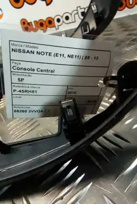 Second-hand car spare part center console for nissan note (e11, ne11) 1.5 dci oem iam references 68260 3vvoa  