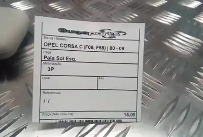 Peça sobressalente para automóvel em segunda mão para-sol direito por opel corsa d (s07) n/d referências oem iam   