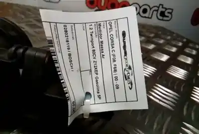 Peça sobressalente para automóvel em segunda mão medidor de massa de ar por opel corsa c (x01) 1.2 twinport (f08 f68) referências oem iam 0280218119  