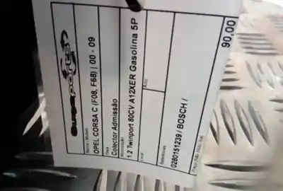 Автозапчастина б/у впускний колектор для opel corsa c (x01) 1.2 twinport (f08 f68) посилання на oem iam 0280151239  