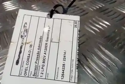 Peça sobressalente para automóvel em segunda mão sensor de pressão por opel corsa d (s07) 1.2 (l08 l68) referências oem iam 12644228  