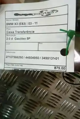 Pezzo di ricambio per auto di seconda mano caso di trasferimento per bmw x3 (e83) 2.0 16v diesel cat riferimenti oem iam 27107566250  