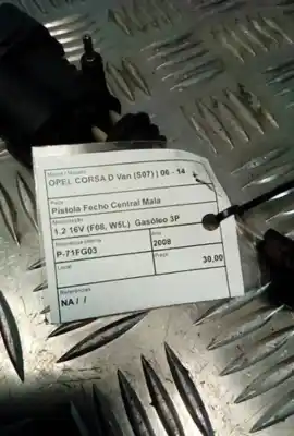 Second-hand car spare part tailgate central locking system  for opel corsa d (s07) 1.3 cdti (l08 l68) oem iam references   