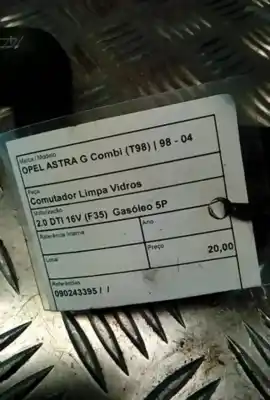 Автозапчастина б/у команда чистити для opel astra g combi (t98) 2.0 dti 16v (f35) посилання на oem iam 090243395  