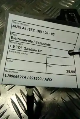Автозапчасти б/у соленоидный клапан за audi a4 b6 (8e2) 1.9 tdi ссылки oem iam 1j0906627a  