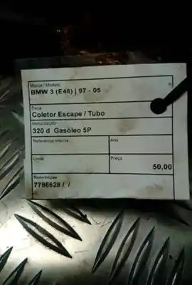 Second-hand car spare part rear exhaust pipe for bmw 3 (e46) 320 d oem iam references 7786628  