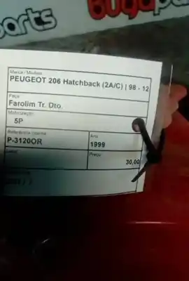 Автозапчасти б/у правый задний фонарь за peugeot 206 hatchback (2a/c) 1.1 ссылки oem iam 2531  