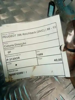 Автозапчастина б/у рульва колонка для peugeot 206 hatchback (2a/c) 1.1 посилання на oem iam 938972599  