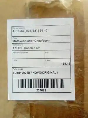 Peça sobressalente para automóvel em segunda mão motor de sofagem por audi a4 b5 (8d2) 1.9 tdi referências oem iam 8d1819021b  