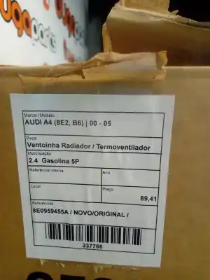 Second-hand car spare part radiator cooling fan for audi a4 b6 (8e2) 2.4 oem iam references 8e0959455a  