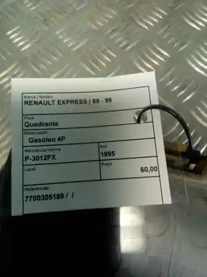 Second-hand car spare part dashboard for renault express 1.9d oem iam references 7700305189  