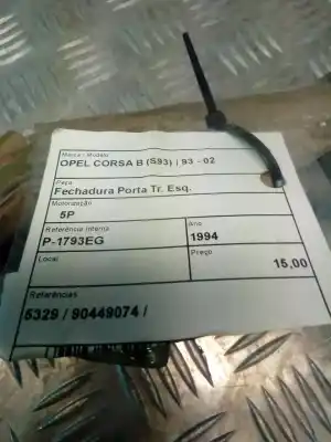 Автозапчасти б/у замок задней левой двери за opel corsa b (s93) 1.2 i (f08 f68 m68) ссылки oem iam 5329  