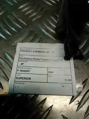 Second-hand car spare part rear left door lock for renault express 1.6d oem iam references   