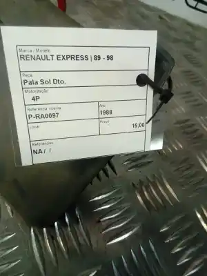 Second-hand car spare part right sunshade for renault express 1.6d oem iam references   