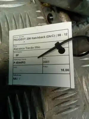 Second-hand car spare part handbrake lever for peugeot 206 hatchback (2a/c) 1.1 oem iam references   