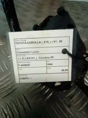 Peça sobressalente para automóvel em segunda mão comutador de luzes por fiat uno (146) 1.0 cat referências oem iam c33hti  