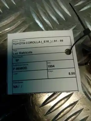 Second-hand car spare part licence plate light for fiat uno (146) 1.0 cat oem iam references   