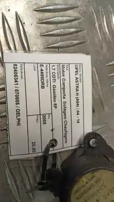 Peça sobressalente para automóvel em segunda mão motor de sofagem por opel astra h (a04) 1.7 cdti 100cv referências oem iam 52406341  