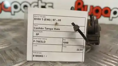 Second-hand car spare part trunk lock for bmw 3 (e46) 316 i oem iam references 8196052  