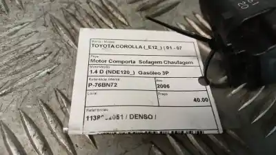 Peça sobressalente para automóvel em segunda mão motor de sofagem por toyota corolla (_e12_) 1.4 d (nde120_) referências oem iam 1138002051  