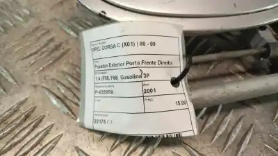 Автозапчасти б/у наружная рукоятка передняя справа за opel corsa c (x01) 1.4 twinport (f08 f68) ссылки oem iam 22175  