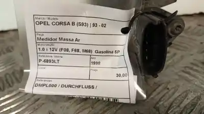 Автозапчасти б/у расходомер воздуха за opel corsa b (s93) 1.0 i 12v (f08. f68. m68) ссылки oem iam dmpl000  