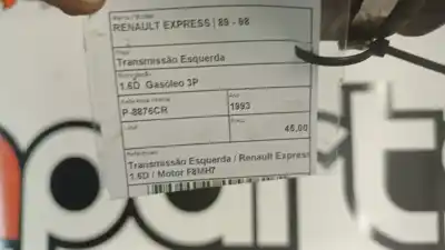 Peça sobressalente para automóvel em segunda mão transmissão dianteira esquerda por renault express 1.6d referências oem iam   