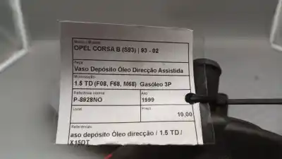 Second-hand car spare part power steering fluid tank for opel corsa b (s93) 1.5 td (f08. f68. m68) oem iam references   