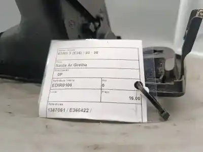 Second-hand car spare part air ventilation grille for bmw 3 (e36) 318 tds oem iam references 1387061  