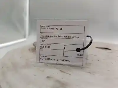 Second-hand car spare part interior right front handle for bmw 3 (e36) 318 tds oem iam references 51211960808  