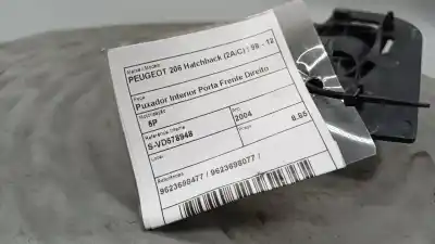 Автозапчасти б/у внутри передней правой ручки за peugeot 206 hatchback (2a/c) 1.4 i ссылки oem iam 9623698477  