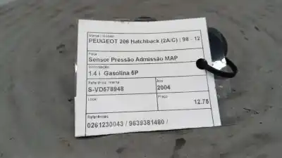 Second-hand car spare part pressure sensor for peugeot 206 hatchback (2a/c) 1.4 i oem iam references 0261230043  