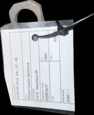 Pezzo di ricambio per auto di seconda mano motore completo per audi 80 (8c,b4) 2.0 e riferimenti oem iam abk  