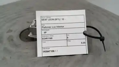 Second-hand car spare part interior light for seat leon (5f1) 1.6 tdi oem iam references 1k0947109  