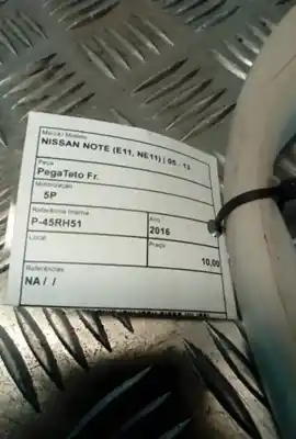 Second-hand car spare part roof handle for nissan note (e11, ne11) 1.5 dci oem iam references   