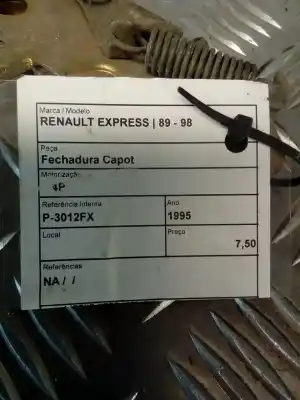 Peça sobressalente para automóvel em segunda mão fechadura do capô por renault express 1.6d referências oem iam   