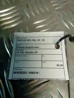 Pezzo di ricambio per auto di seconda mano amplificatore audio per audi a4 b6 (8e2) 1.9 tdi riferimenti oem iam 8e5035223  